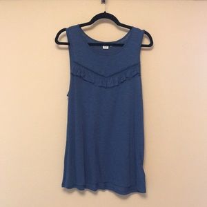 ⭐️3 for $15⭐️ Gap Blue Ruffle Tank Size Large Tall